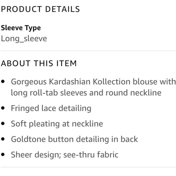 Kardashian Collection sheer chiffon lace plaid blouse - Picture 7 of 8